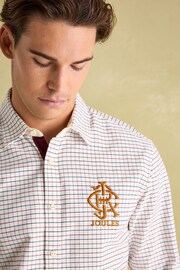 Joules Oxford White Embroidered Check Shirt - Image 5 of 8