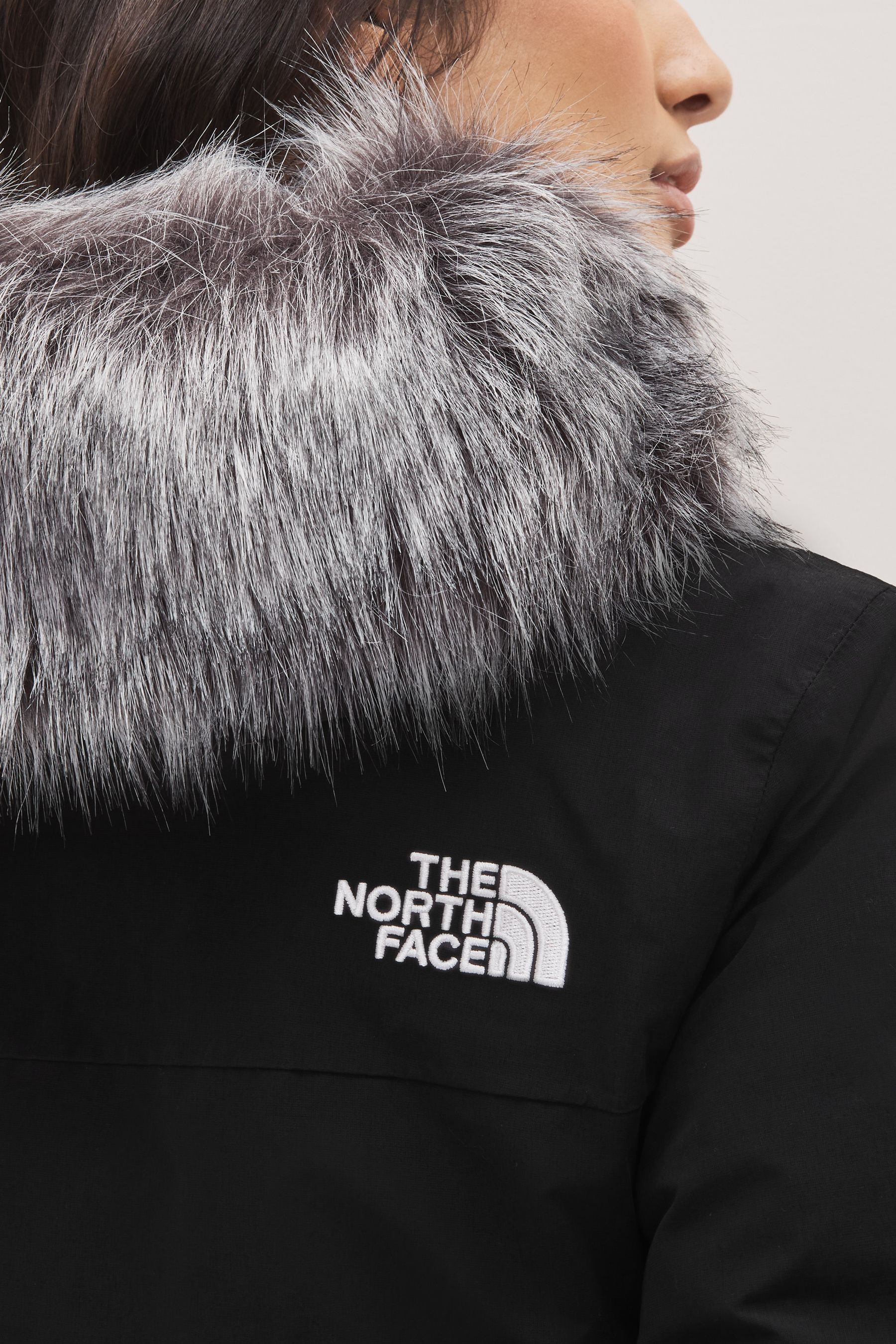 North face best sale arctic parka grey