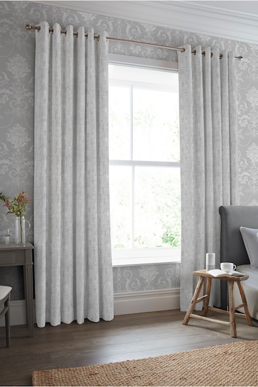 Laura Ashley Silver Whinfell Made to Measure Curtains