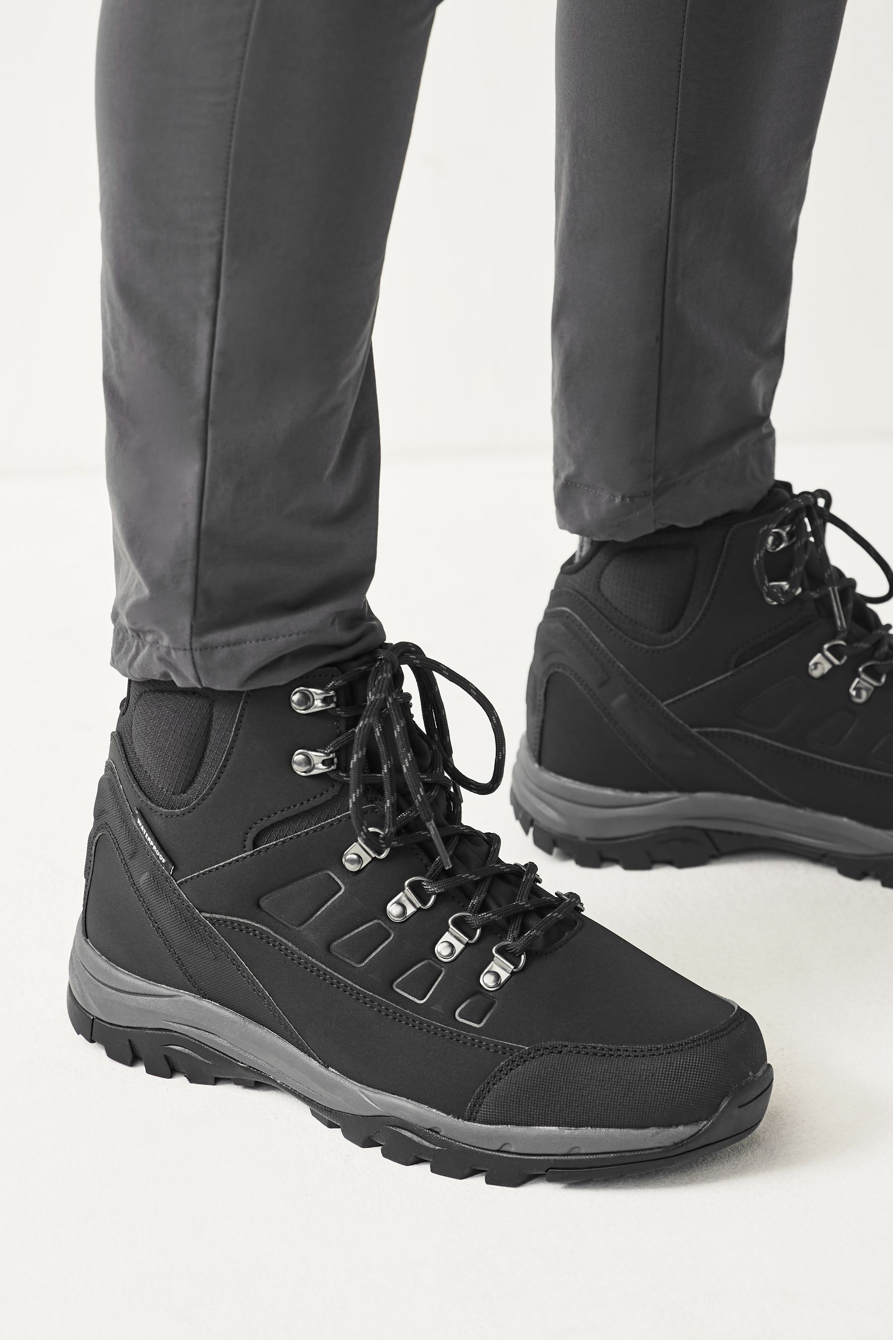 Waterproof boots mens black cheap