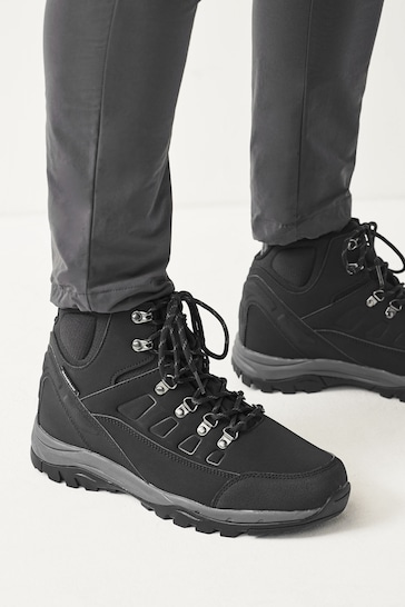 Black Waterproof Walking Boots