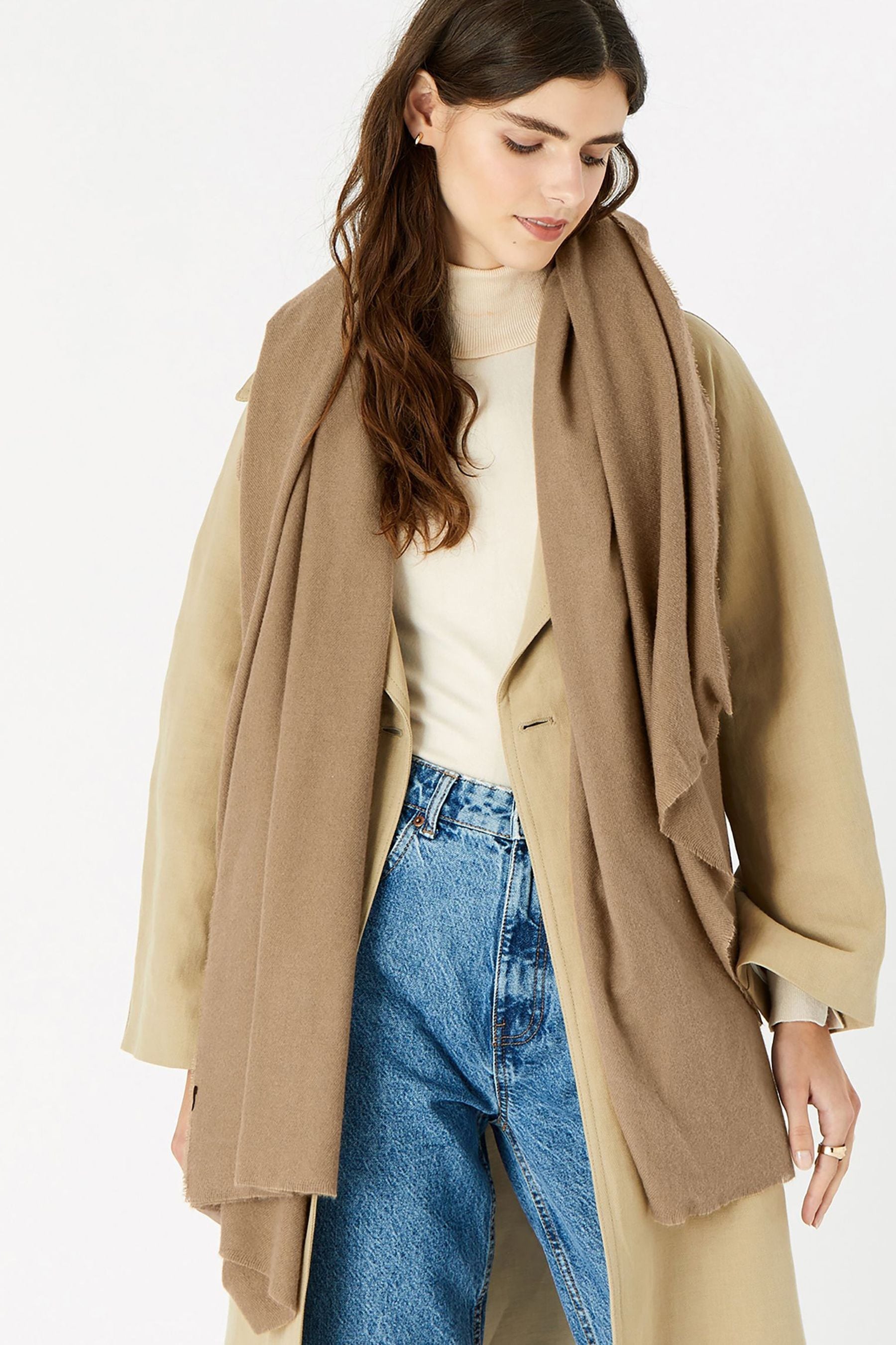 Buy Accessorize Camel Wells Supersoft Blanket Scarf from the Next