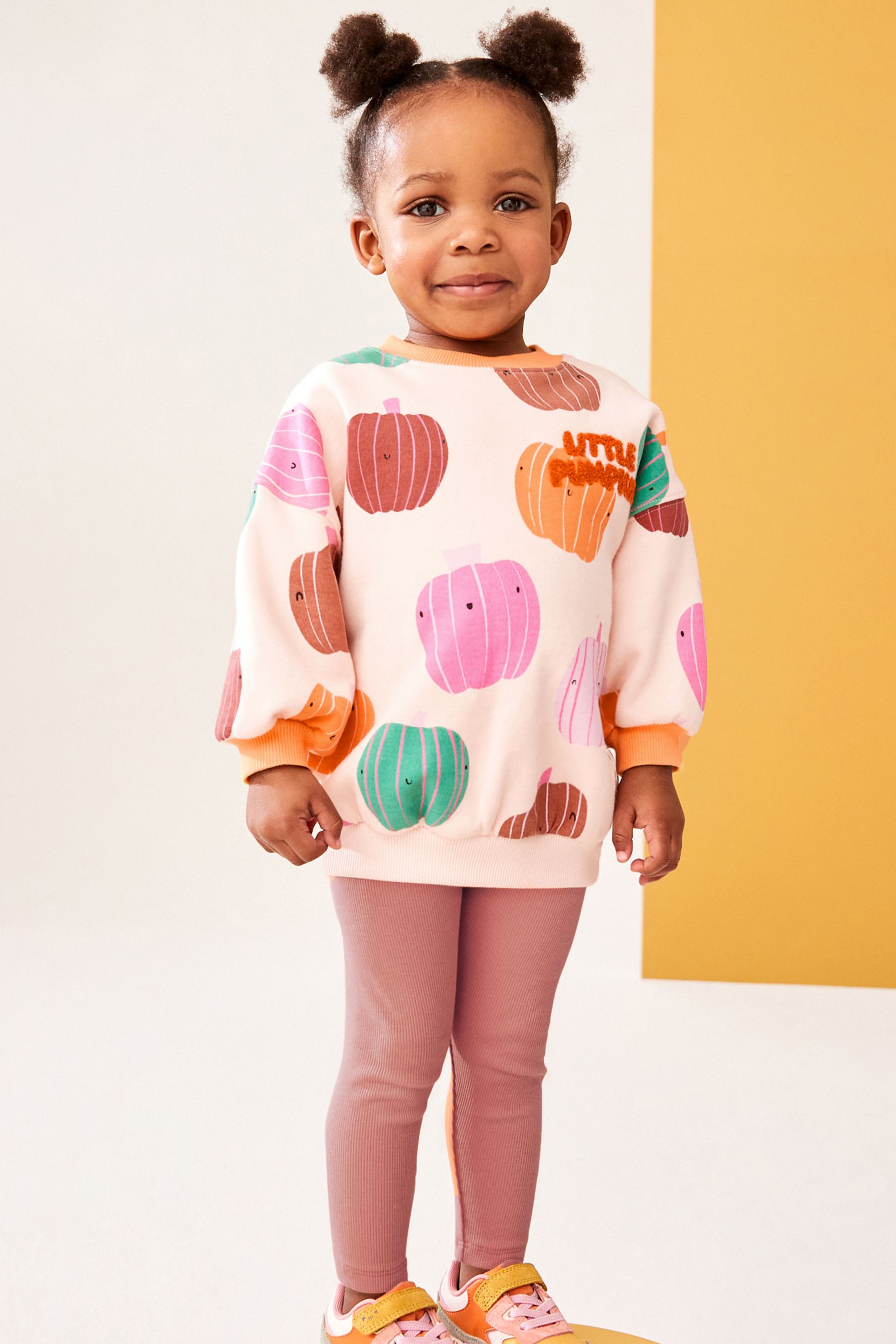 Buy Orange Pumpkin Print Halloween Sweatshirt and Leggings Set 3mths 7yrs from the Next UK online shop