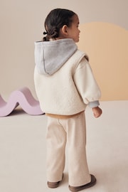 Cream Borg Gilet (3mths-7yrs) - Image 3 of 4