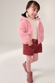 Pink Hooded Zip Fleece Jacket (3mths-7yrs) - Image 3 of 8