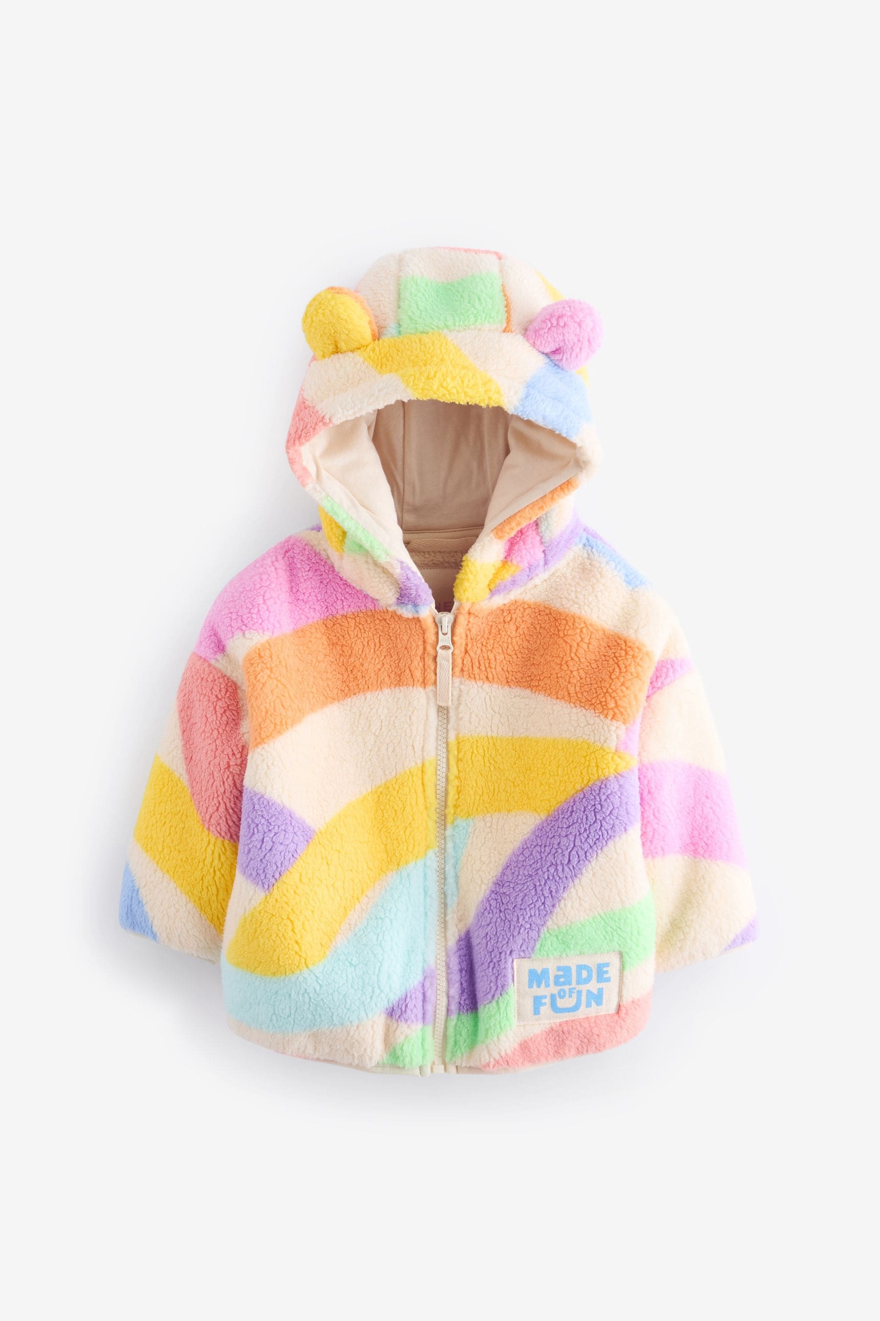 Buy Rainbow Printed Hooded Zip Through Fleece Jacket 3mths 7yrs from the Next UK online shop