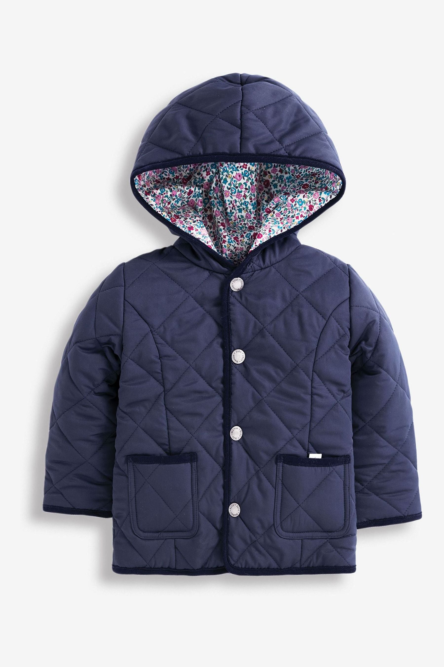 Childrens navy quilted jacket top