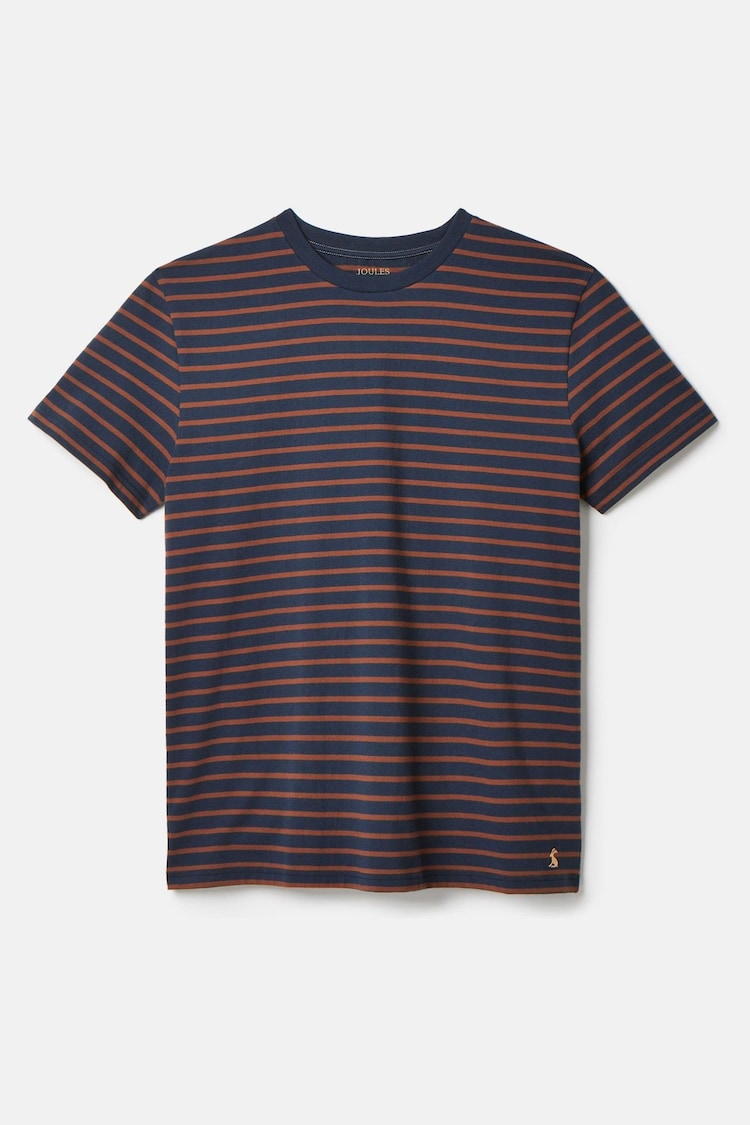 Joules Boathouse Brown & Navy Jersey Crew Neck T-Shirt - Image 6 of 6