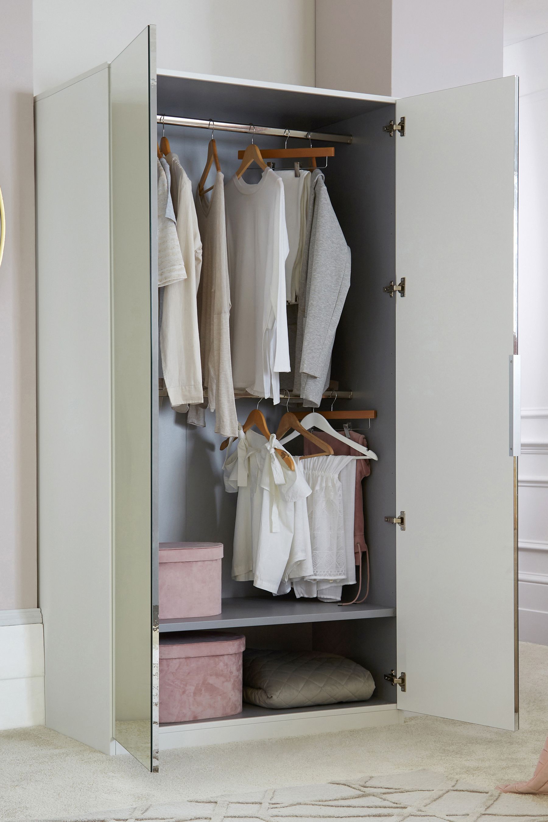 Buy Mirror Luxe Mirrored Semi Fitted Double Mirror Sloane