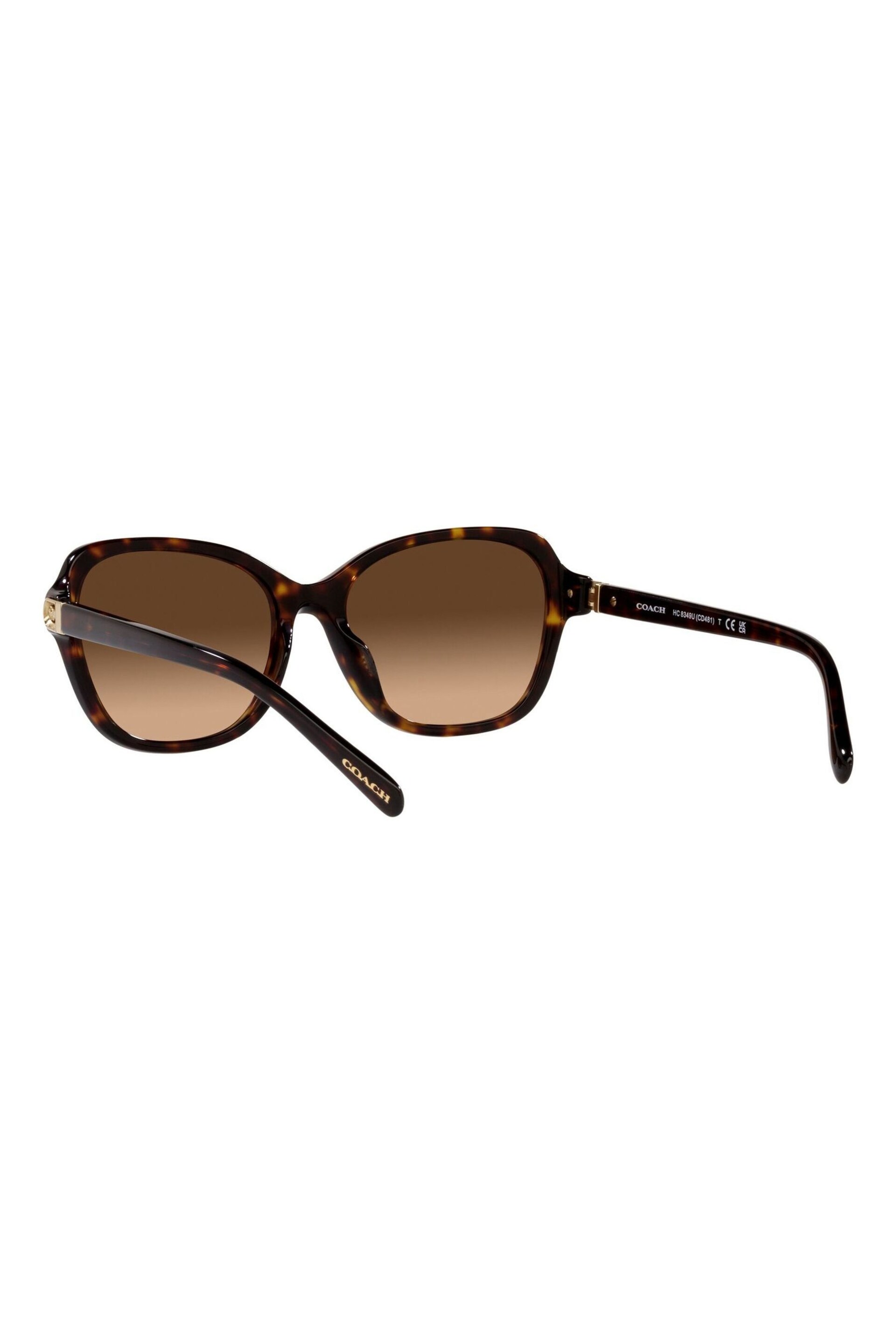 COACH Brown 0HC8349U Sunglasses - Image 12 of 14