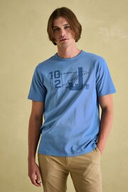 Joules Flynn Blue Jersey Crew Neck T-Shirt - Image 1 of 6