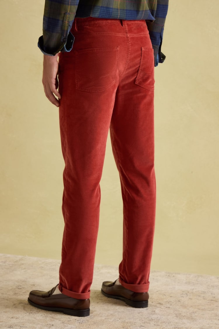 Joules Orange Straight Leg Corduroy Trousers - Image 2 of 6