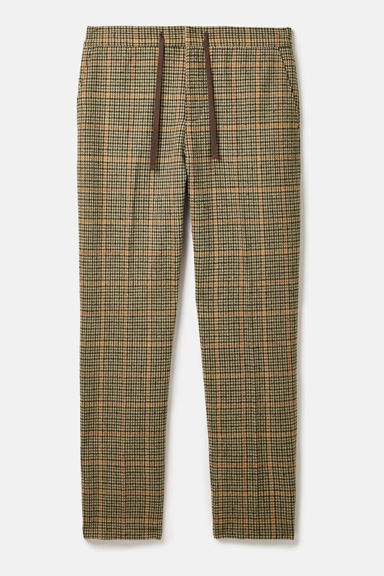 Joules Oundle Brown Herringbone Slim Fit Trousers - Image 11 of 11