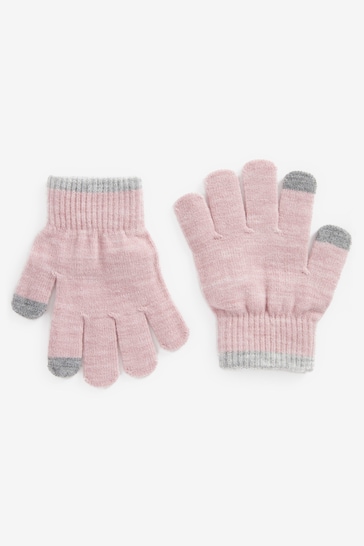 Pink 3 Pack Touch Tip Magic Gloves (3-16yrs)