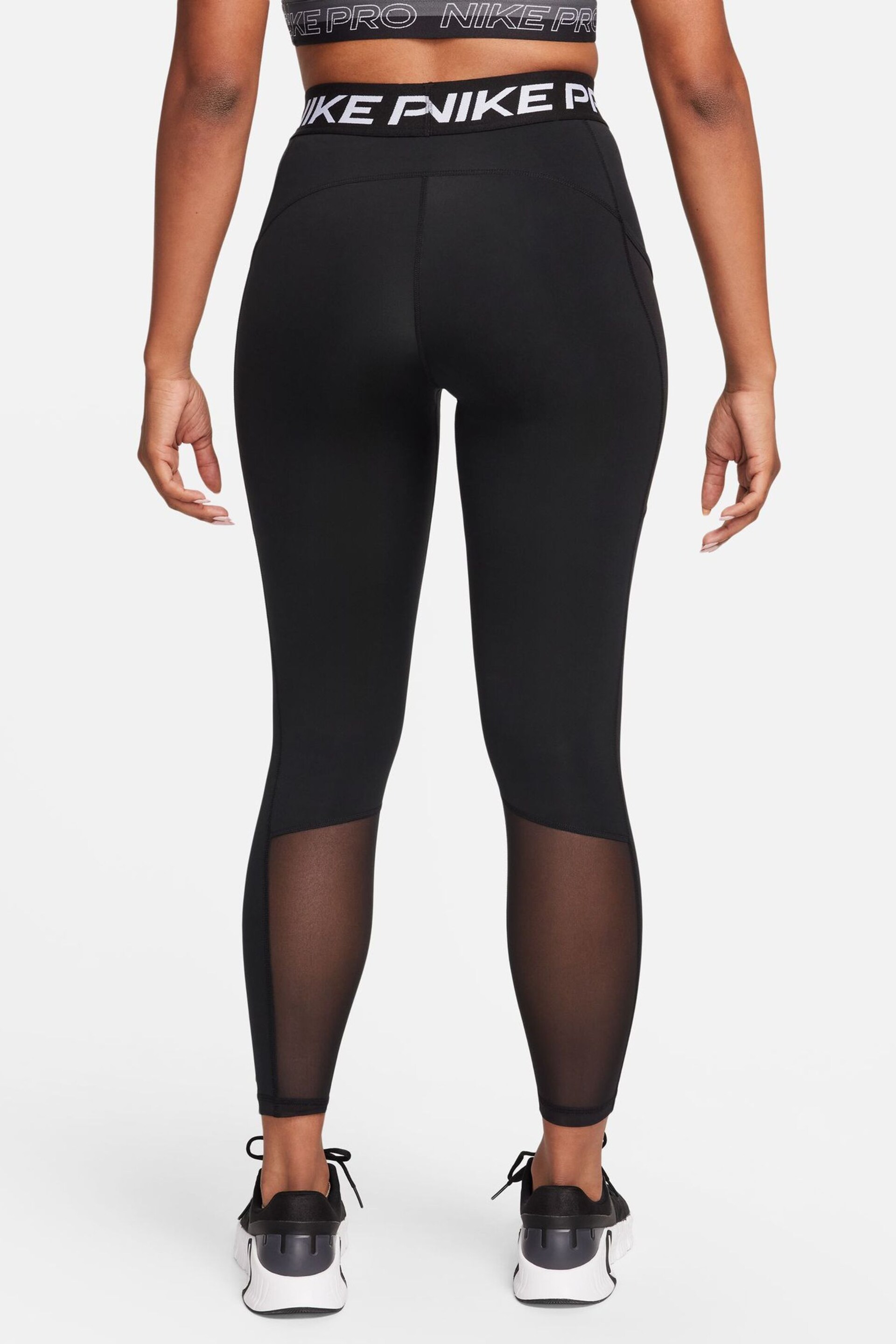 Nike Black Pro Dri-FIT 365 Mid-Rise 7/8 Leggings with Pockets - Image 2 of 7
