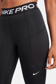 Nike Black Pro Dri-FIT 365 Mid-Rise 7/8 Leggings with Pockets - Image 4 of 7