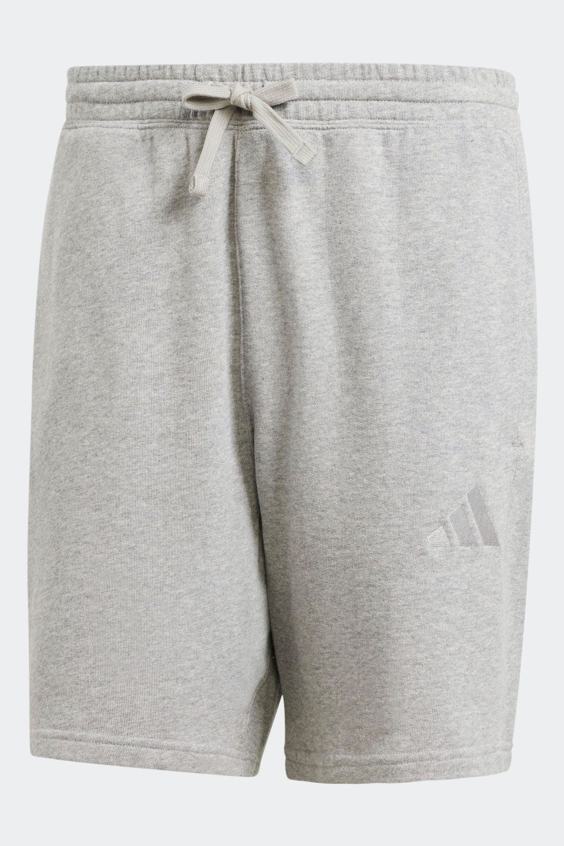 Adidas grey cotton shorts discount