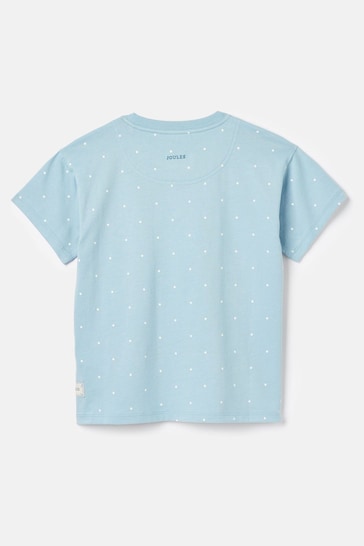 Joules Astra Blue Llama Short Sleeve Artwork T-Shirt