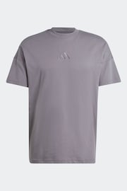 adidas Dark Grey All SZN 100% Cotton T-Shirt - Image 8 of 8