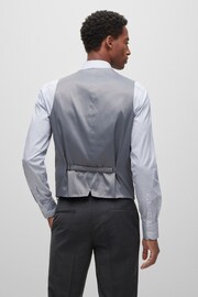 BOSS Grey Slim Fit Wool Blend Waistcoat - Image 2 of 5