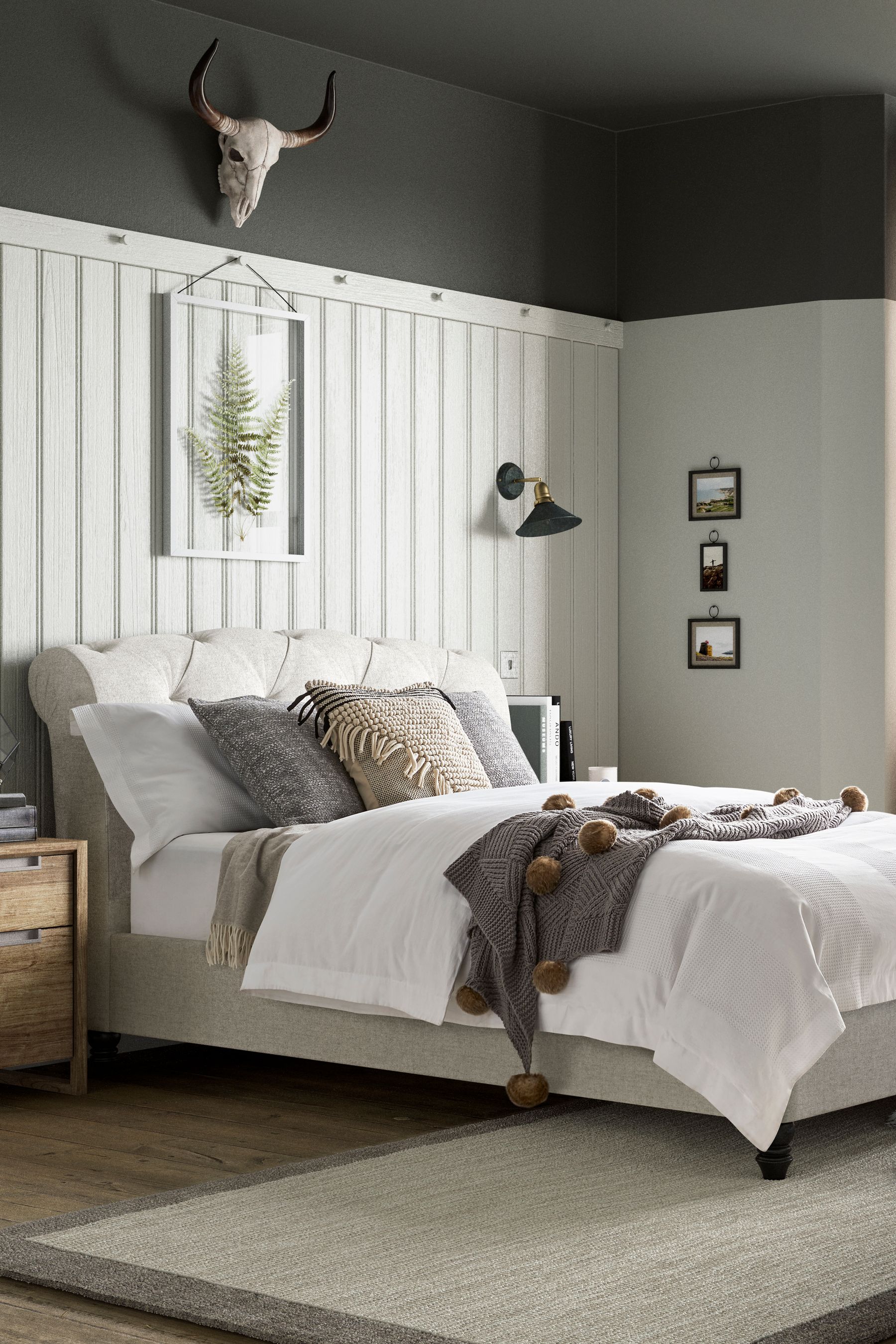 Buy Wool Blend Natural Stone Hartford Upholstered Bed Frame from the AspennigeriaShops online shop