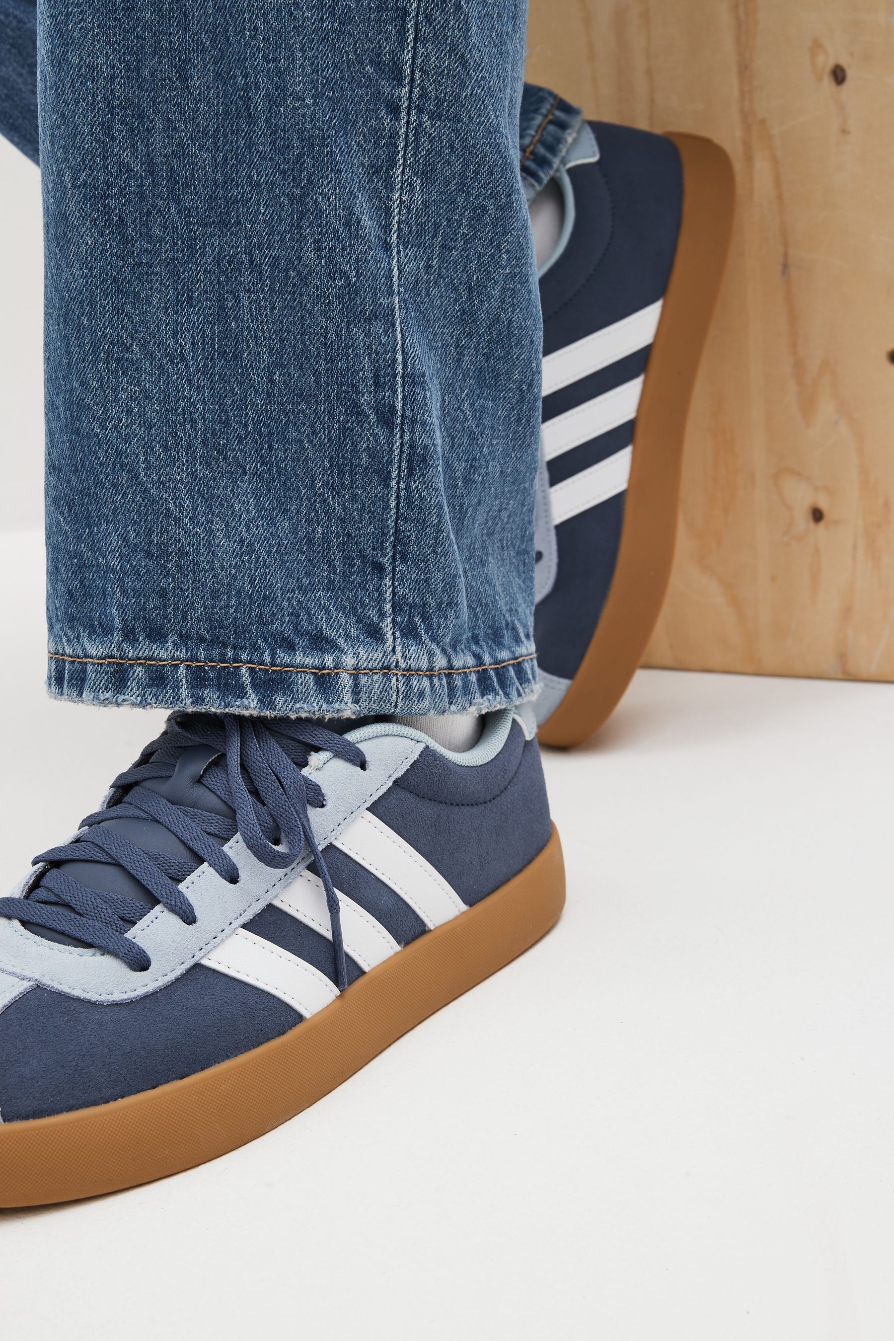 Buy adidas Blue Brown Junior Sportswear VL Court Trainers from Next USA
