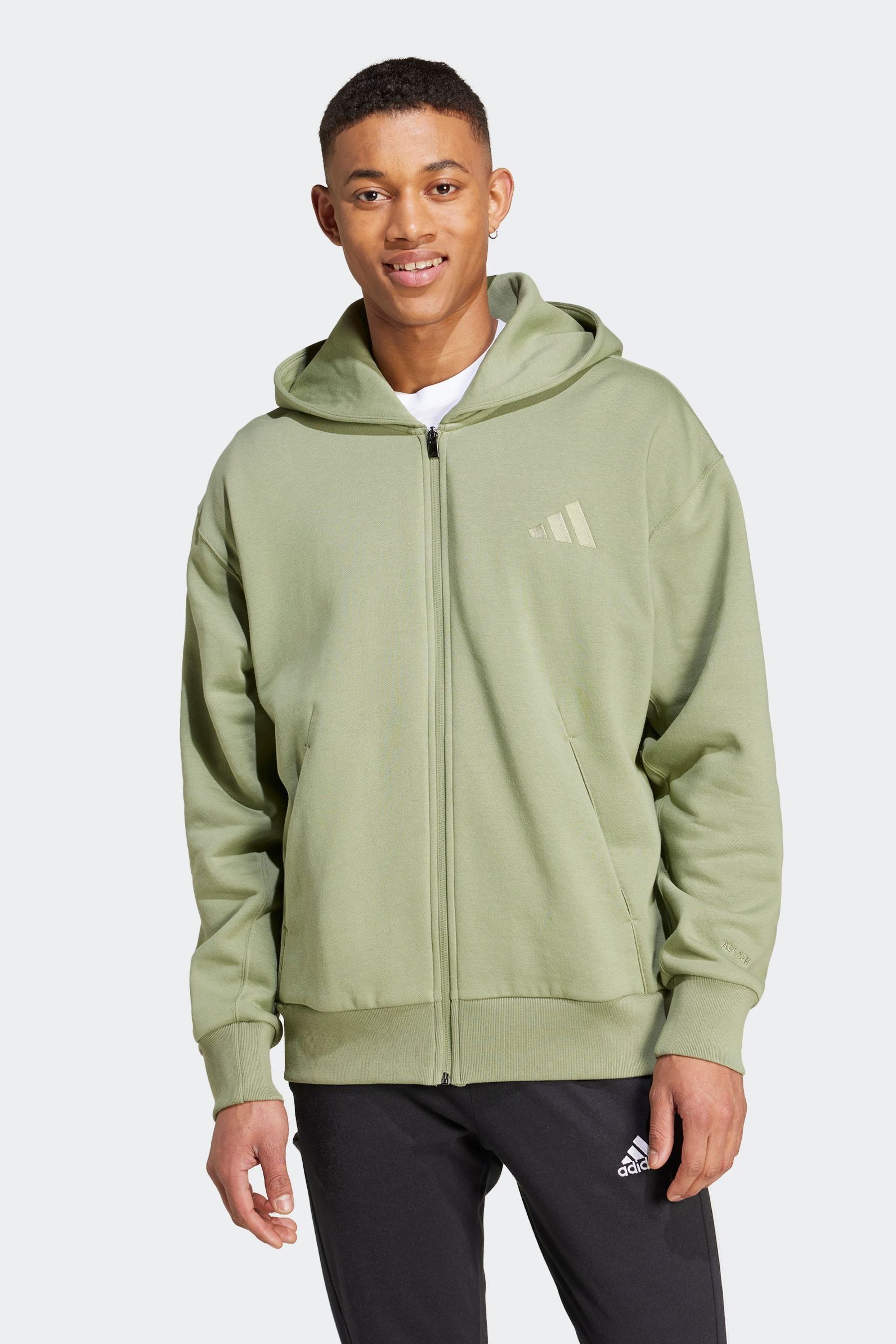 Buy adidas Green All Season Fleece Zip Up Hoodie from Next Luxembourg