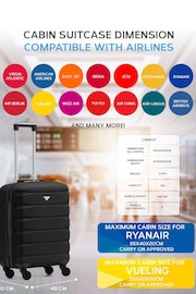 Flight Knight 55x40x20cm Ryanair Priority 4 Wheel ABS Hard Case Cabin Carry On Hand Black Luggage - Image 3 of 7