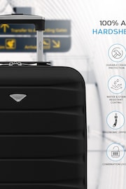Flight Knight 55x40x20cm Ryanair Priority 4 Wheel ABS Hard Case Cabin Carry On Hand Black Luggage - Image 4 of 7