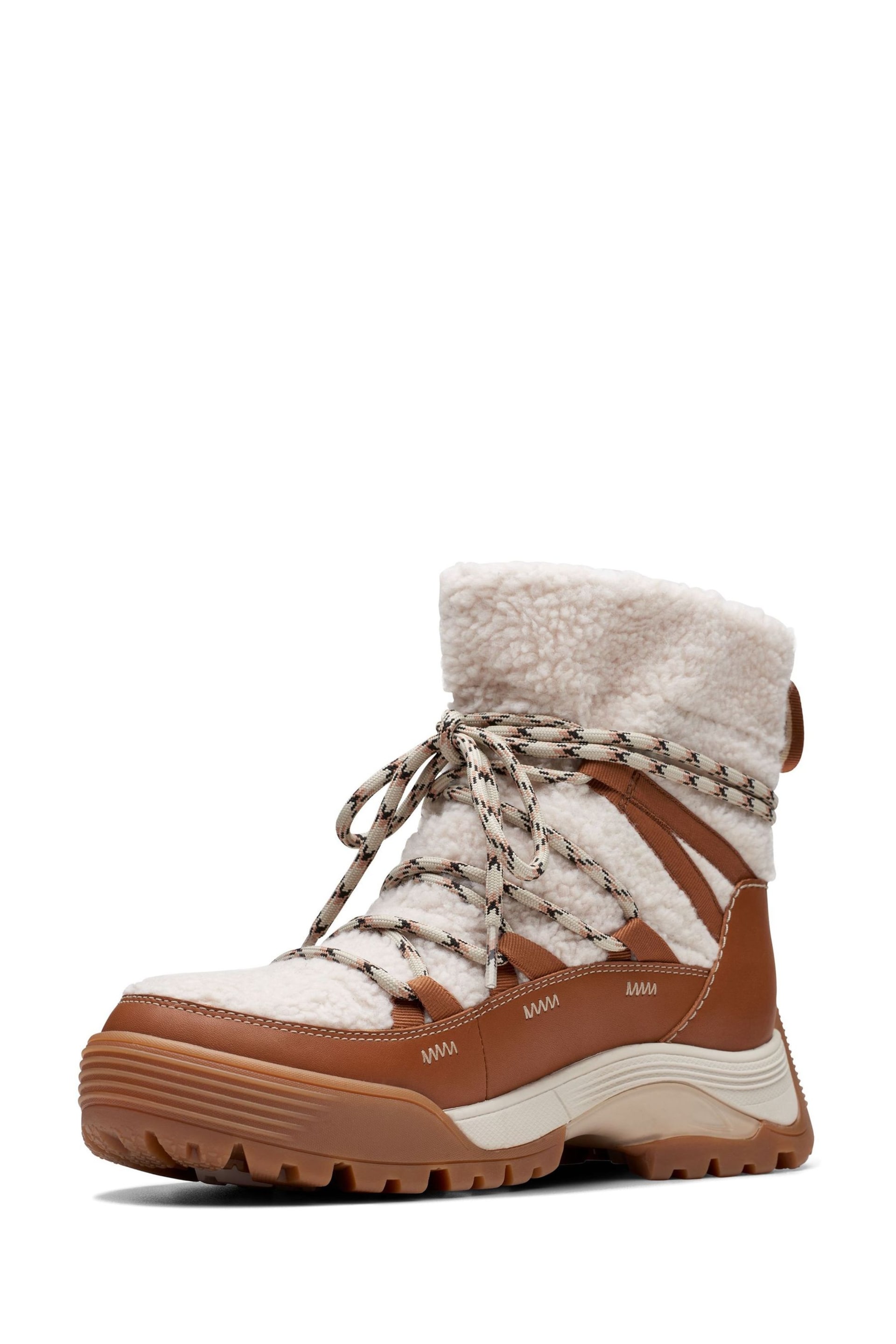 Clarks Cream Wlinedcomb Hike Up Boots - Image 4 of 7