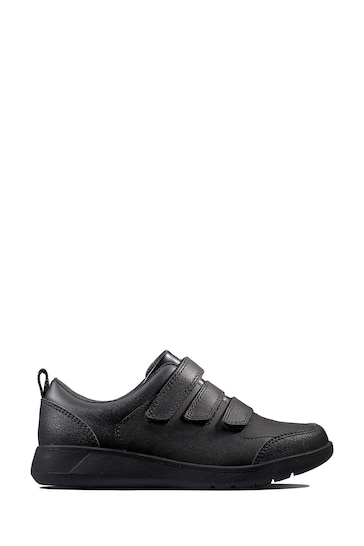 Clarks Black Multi Fit Scape Sky Youth Shoes