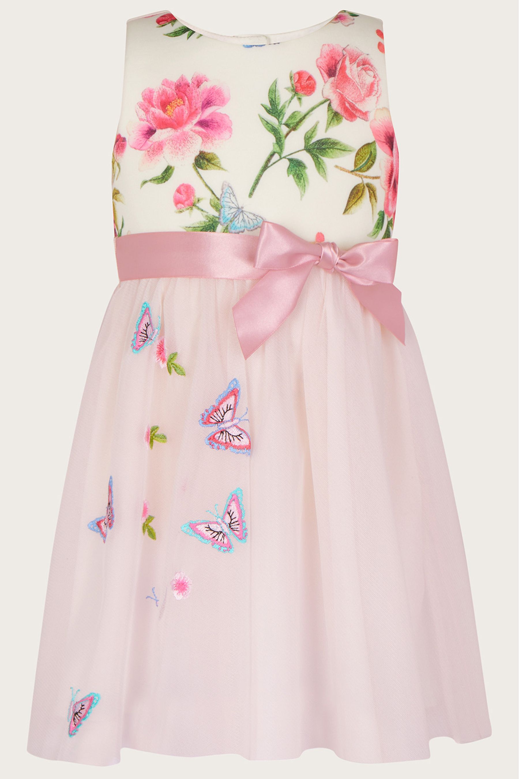 Buy Monsoon Baby Natural Artisan Rose Scuba Dress from Next Luxembourg