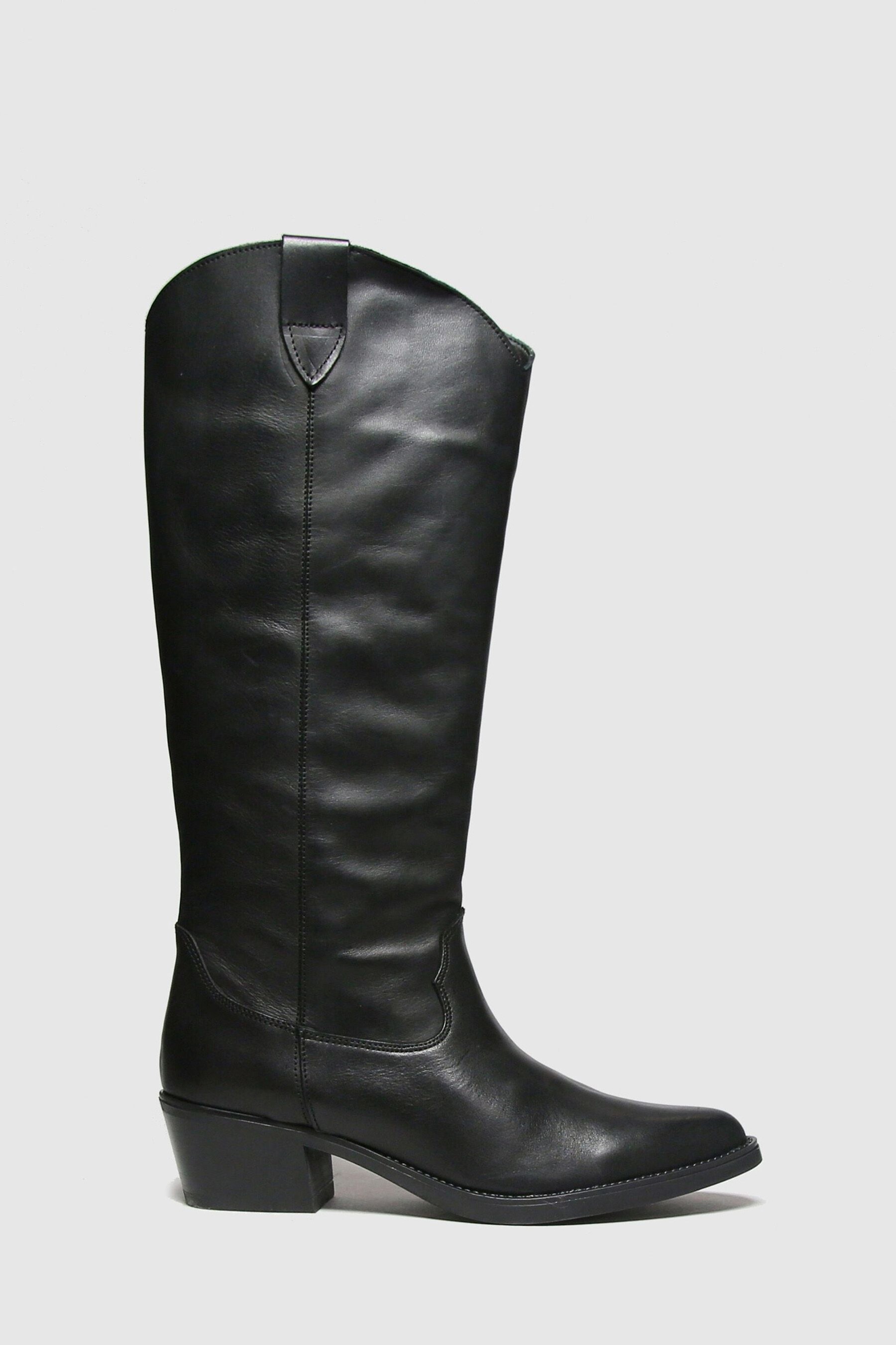 Buy Red Or Dead Black Ryder Leather Knee Boots from Next Oman