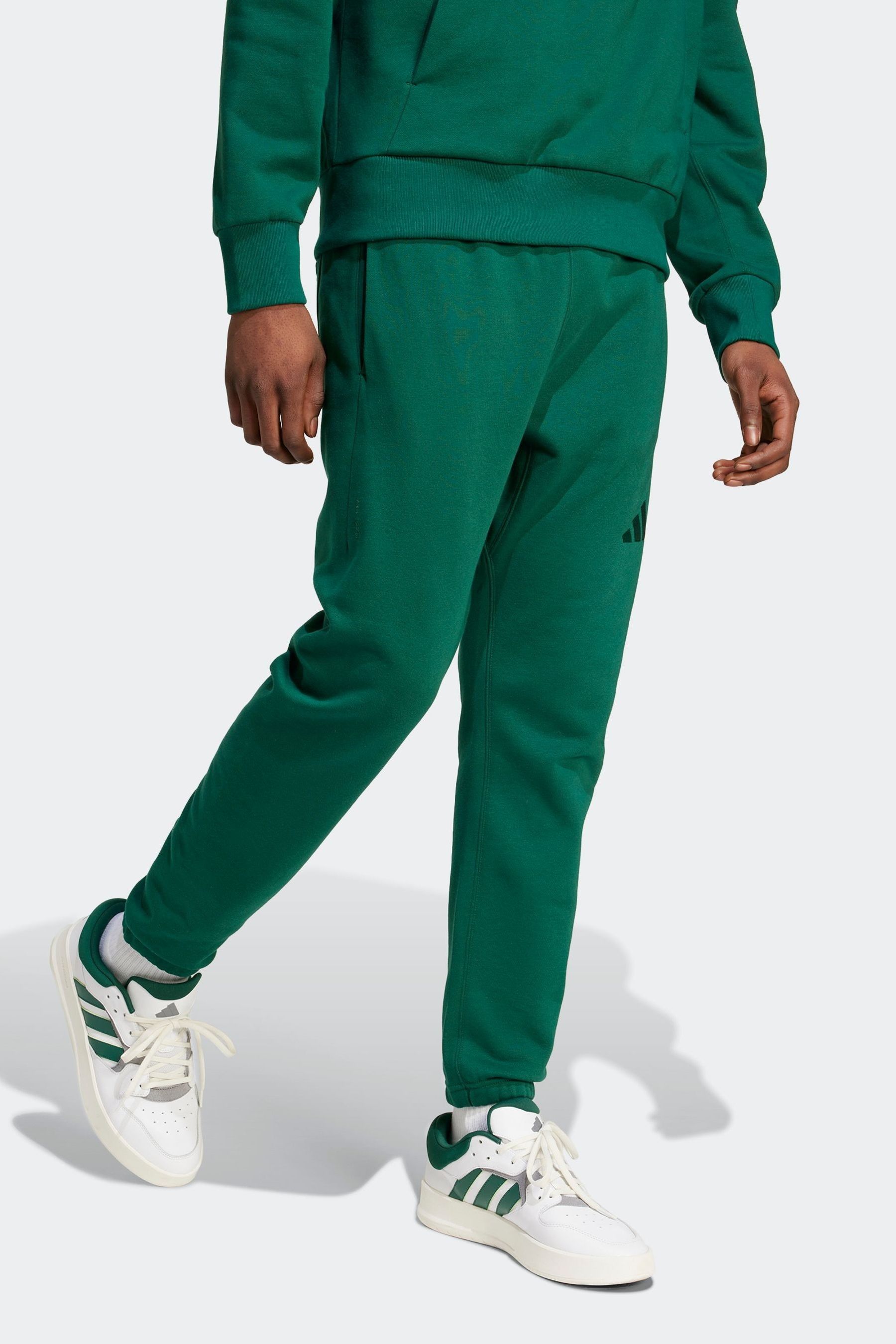 Adidas All Szn Fleece Regular Tapered Pants Green XL Man IY6567 XL