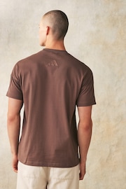 adidas Brown All SZN 100% Cotton T-Shirt - Image 3 of 7