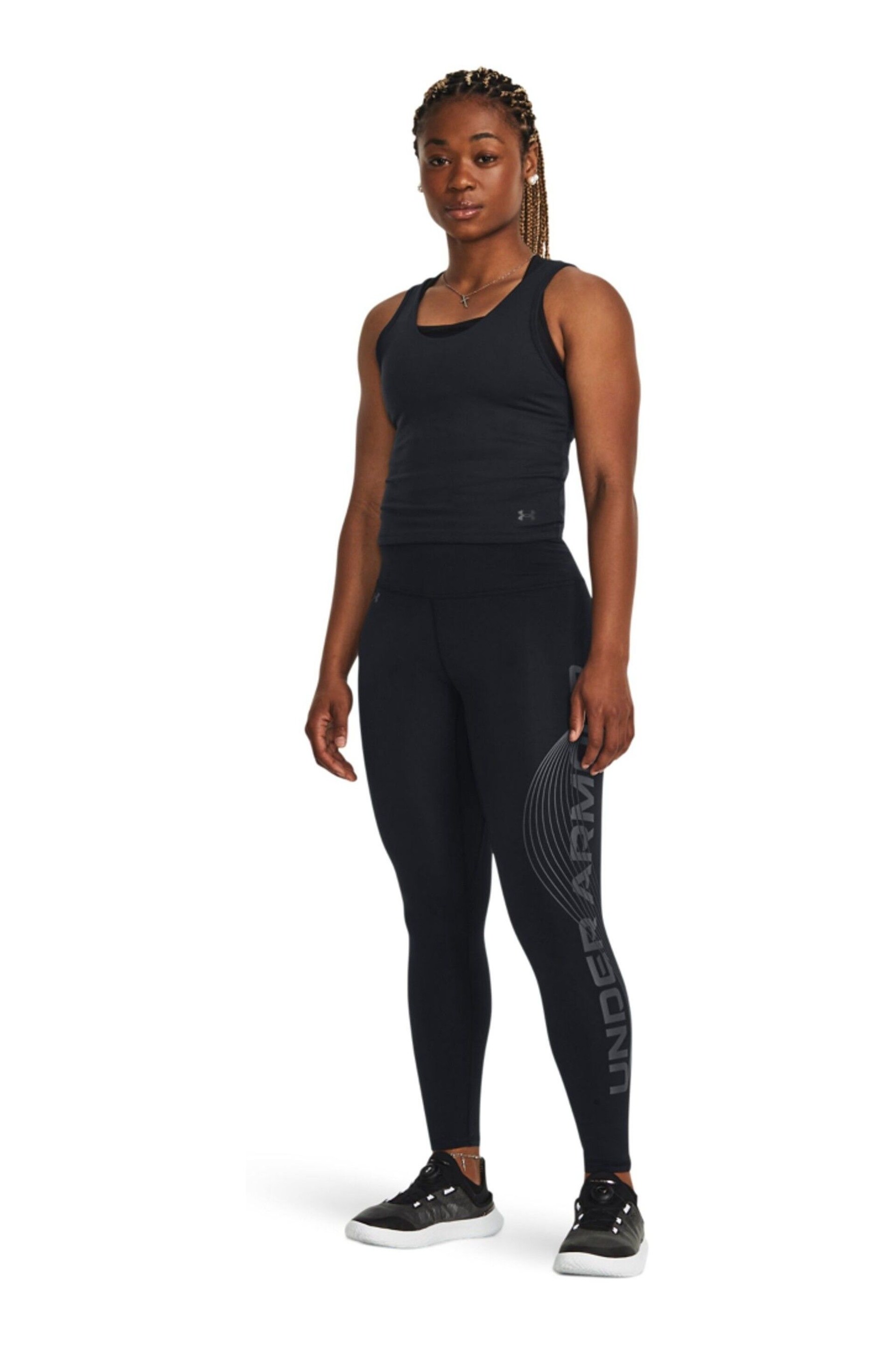 Under Armour Black Motion Crop Top - Image 3 of 6