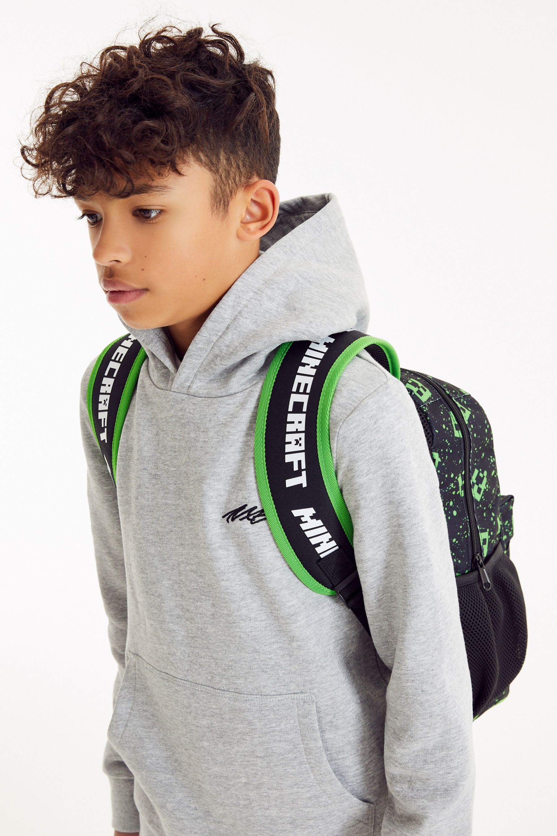 Grey minecraft backpack discount