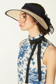 LK Bennett Rosemary Large Straw Visor Hat - Image 1 of 3