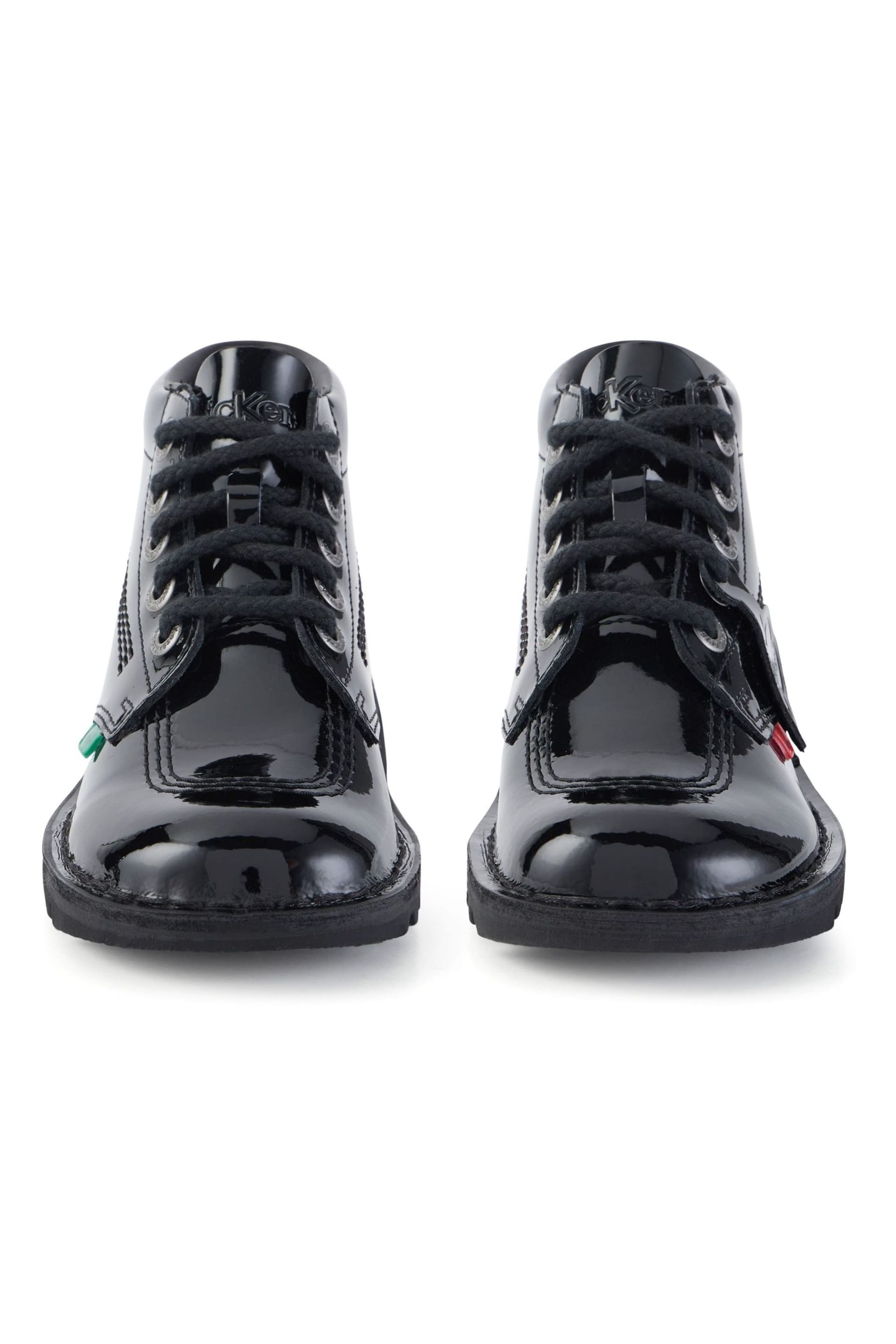 Kickers Womens Black Kick Hi Patent Leather Shoes - Image 6 of 7