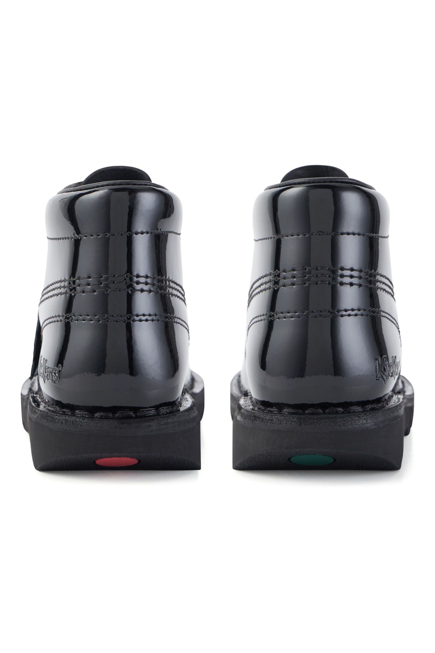 Kickers Black Womens Hi Patent Leather Shoes