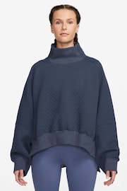 Nike Blue Therma-FIT Mock Neck Fleece Top - Image 1 of 3