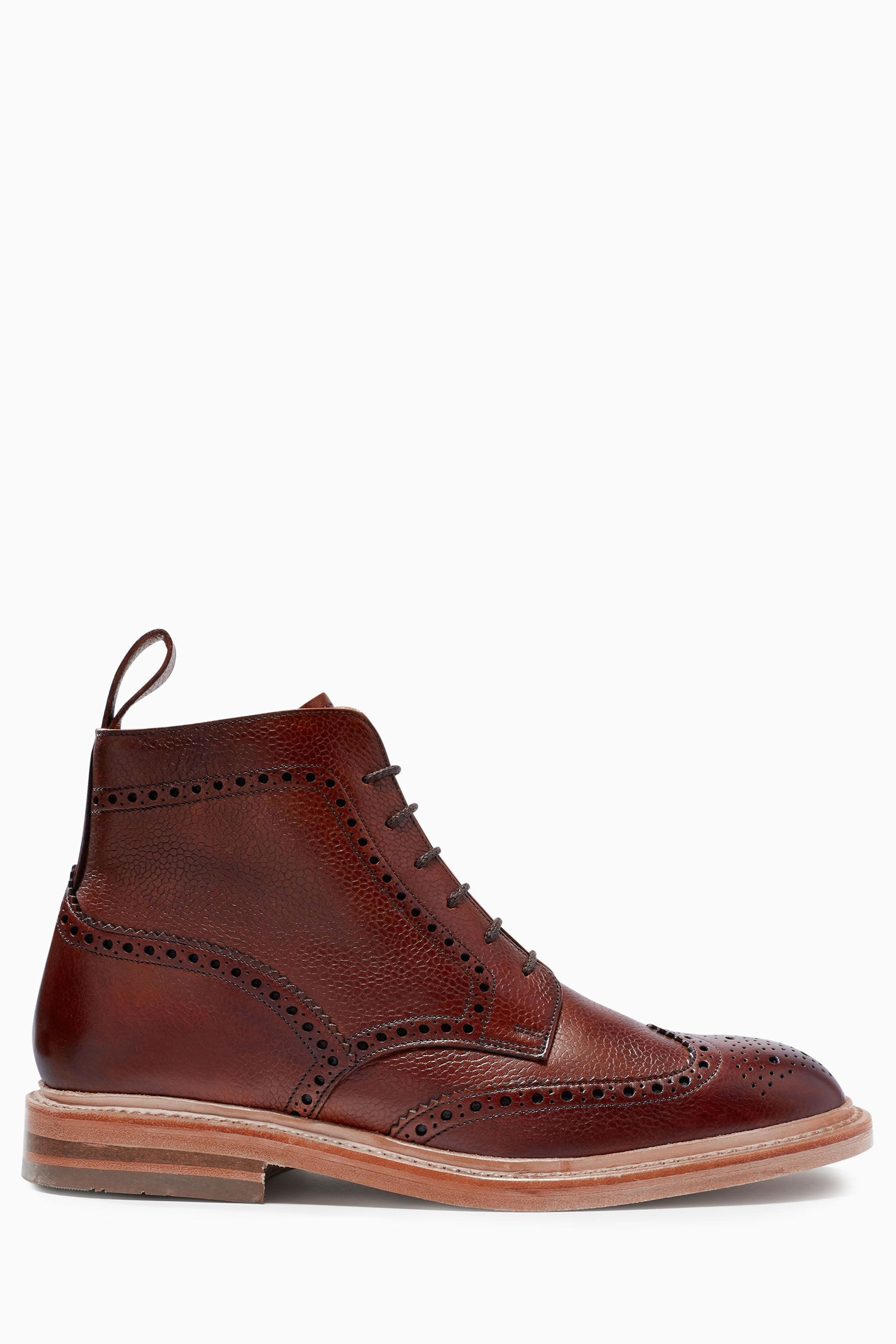 Mens black brogue boots uk sale