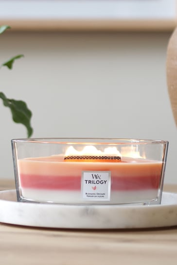 Woodwick Ellipse Scented Candle with Crackle Wick Blooming Orchard