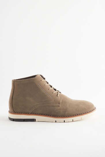 Taupe Brown Sports Boots