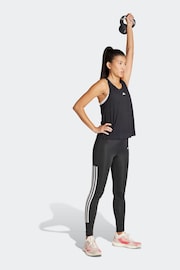 adidas Black Train Essentials Minimal Branding Racerback Tank Top - Image 4 of 7