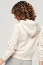 Superdry Nude Athletic Essential Crop Zip Hoodie - Image 3 of 3