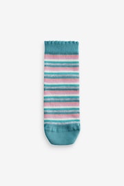 Pink/Grey 3 Pack Cotton Rich Mermaid Character Ankle Socks - Image 2 of 4