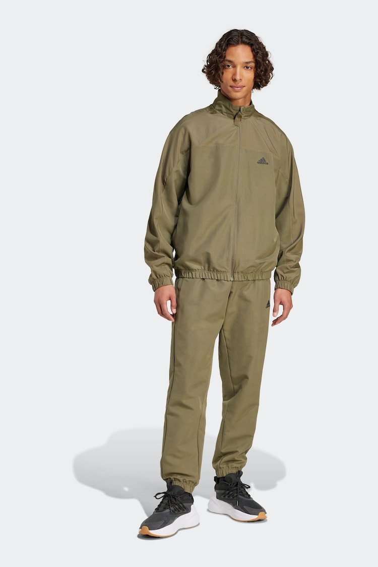 adidas Green Sportswear Woven Colorblock Tracksuit - Image 1 of 7