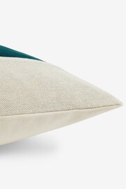 Teal Blue Stripe 50 x 50cm Linford Velvet Cushion - Image 5 of 5