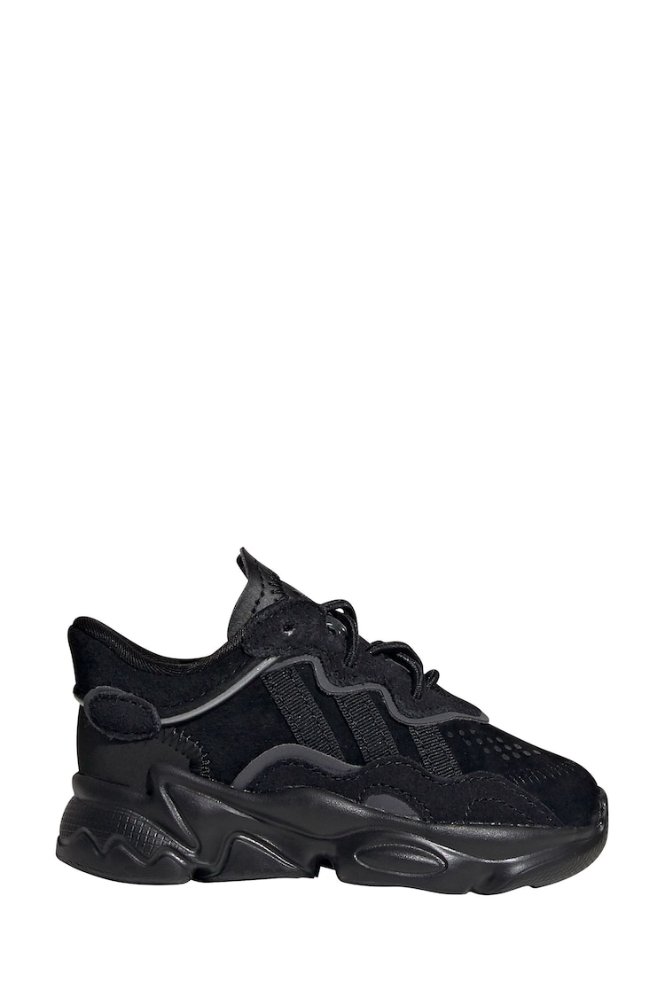 adidas Originals Black Ozweego Trainers - Image 1 of 10